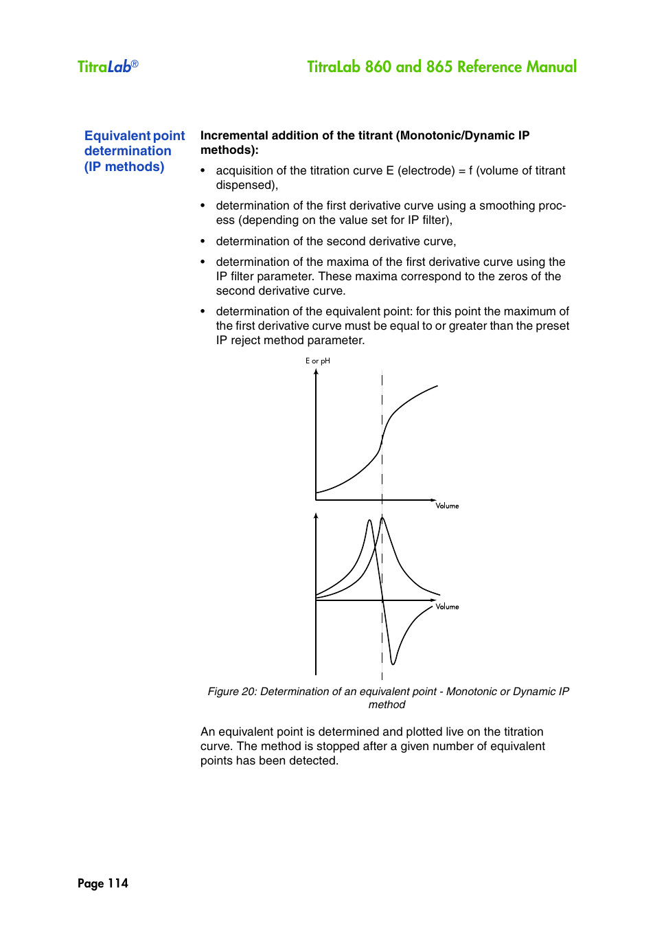 Equivalent point determination (ip methods), Titra lab | Hach-Lange TITRALAB 860_865 Reference Manual User Manual | Page 114 / 244