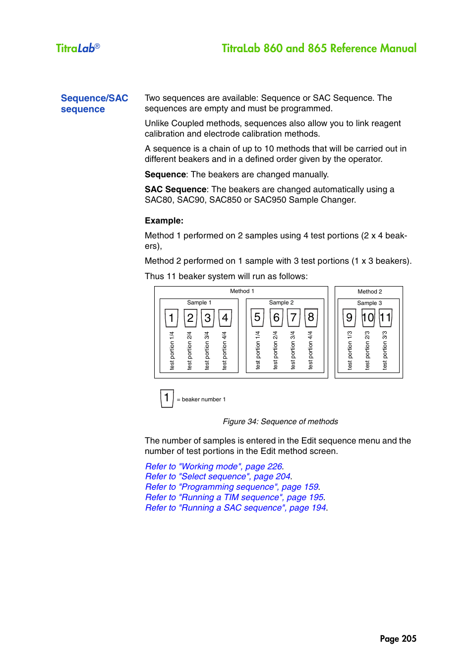 Sequence/sac sequence, Titra lab | Hach-Lange TITRALAB 860_865 Reference Manual User Manual | Page 205 / 244