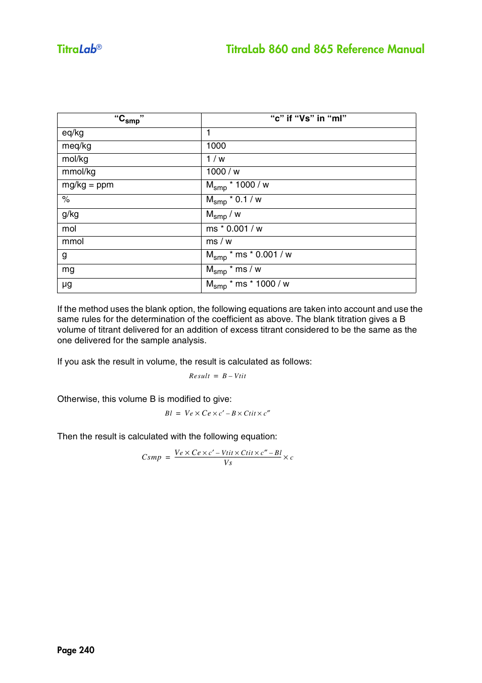 Titra lab | Hach-Lange TITRALAB 860_865 Reference Manual User Manual | Page 240 / 244
