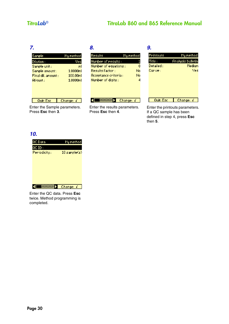 Hach-Lange TITRALAB 860_865 Reference Manual User Manual | Page 30 / 244