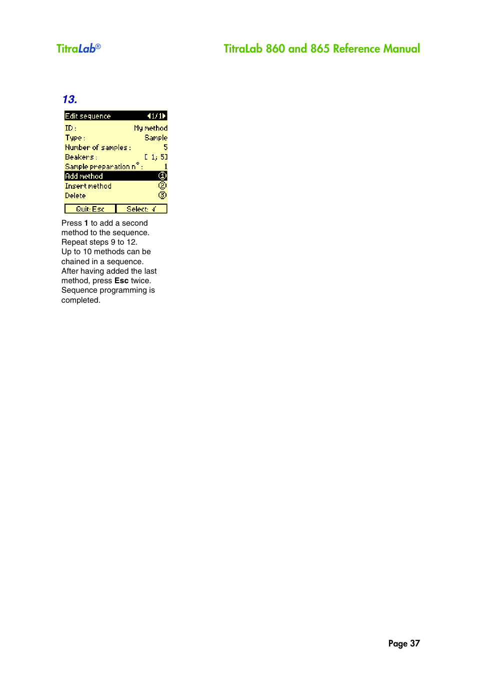 Hach-Lange TITRALAB 860_865 Reference Manual User Manual | Page 37 / 244