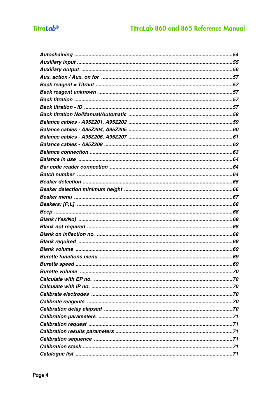 Titra lab | Hach-Lange TITRALAB 860_865 Reference Manual User Manual | Page 4 / 244
