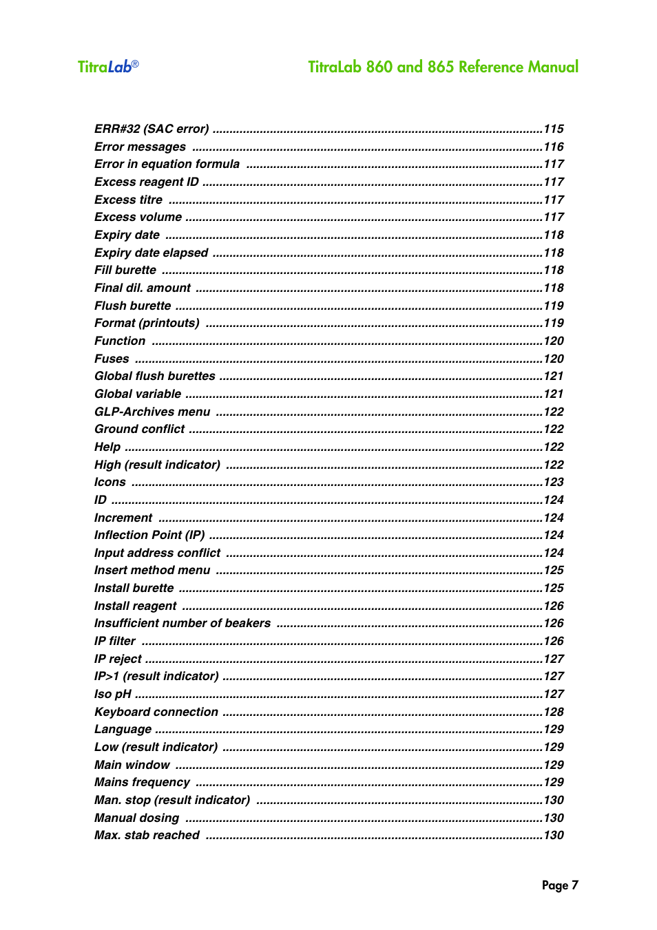 Titra lab | Hach-Lange TITRALAB 860_865 Reference Manual User Manual | Page 7 / 244