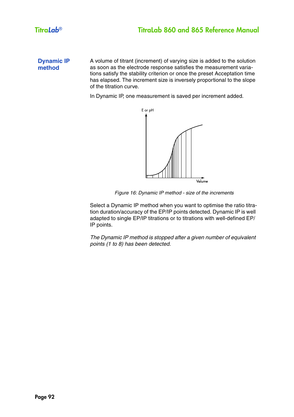 Dynamic ip method, Titra lab | Hach-Lange TITRALAB 860_865 Reference Manual User Manual | Page 92 / 244