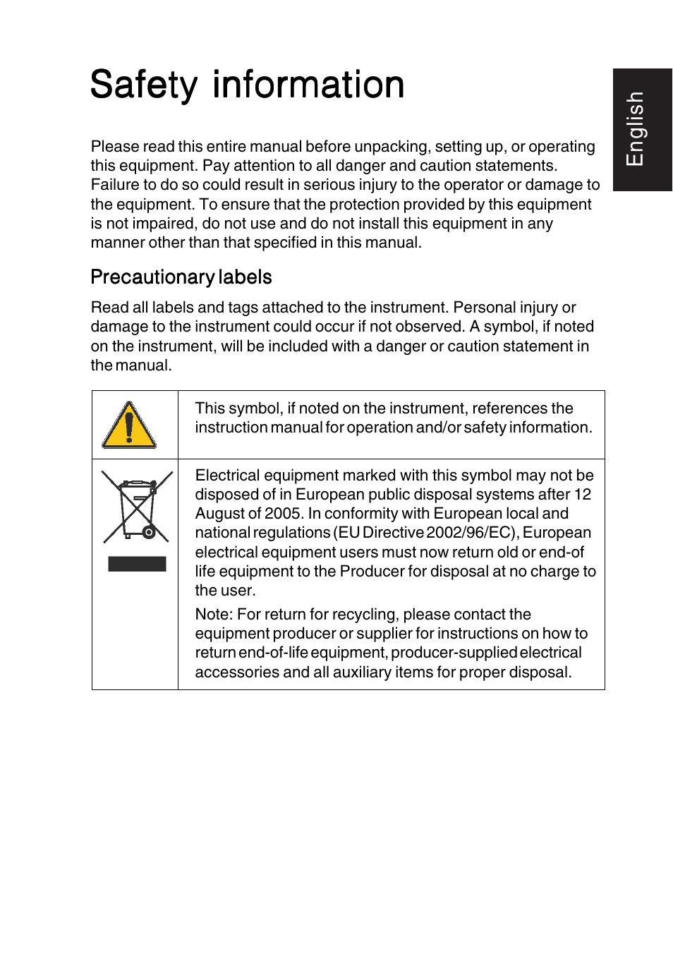 Safety information, Safety infor | Hach-Lange TITRALAB Users Guide User Manual | Page 3 / 88