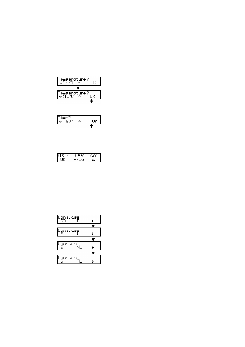 5 valg af sprog, Almindelig drift | Hach-Lange LT 200 Thermostat User Manual | Page 288 / 335