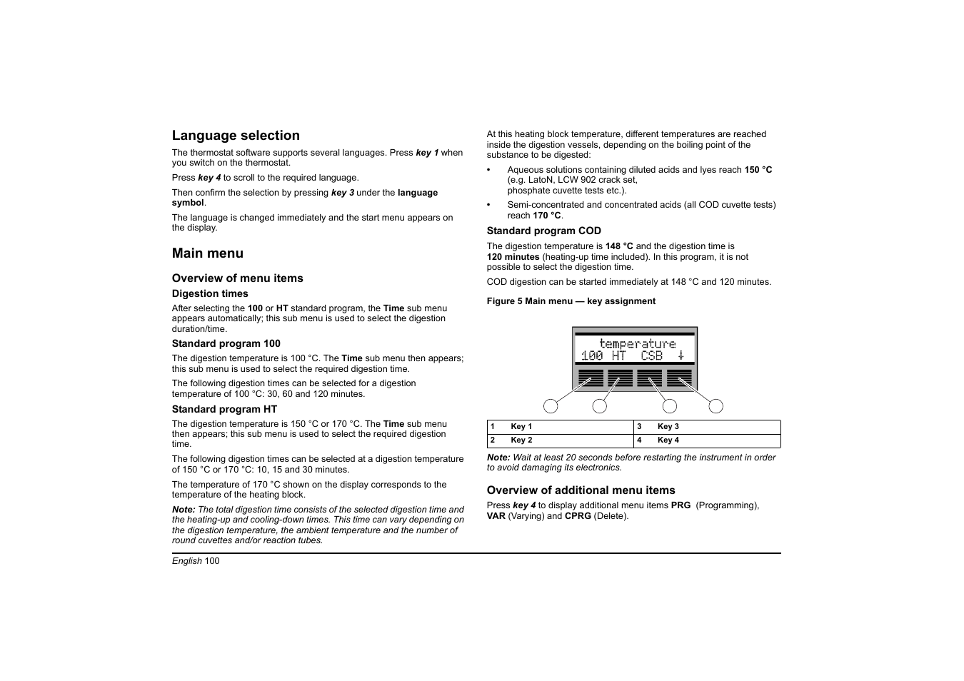 Language selection, Main menu | Hach-Lange HT 200 S User Manual | Page 100 / 402