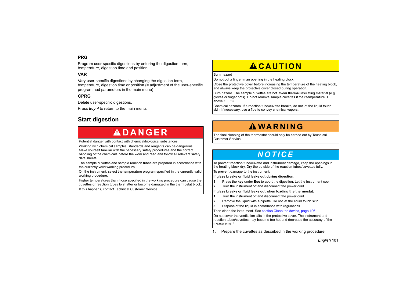 Start digestion | Hach-Lange HT 200 S User Manual | Page 101 / 402