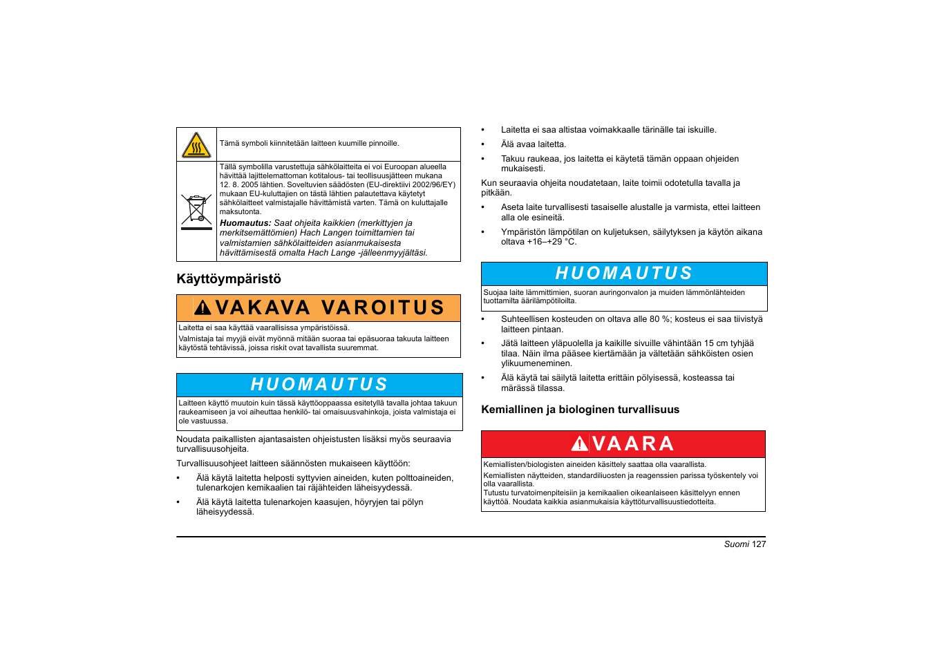 Va a r a | Hach-Lange HT 200 S User Manual | Page 127 / 402