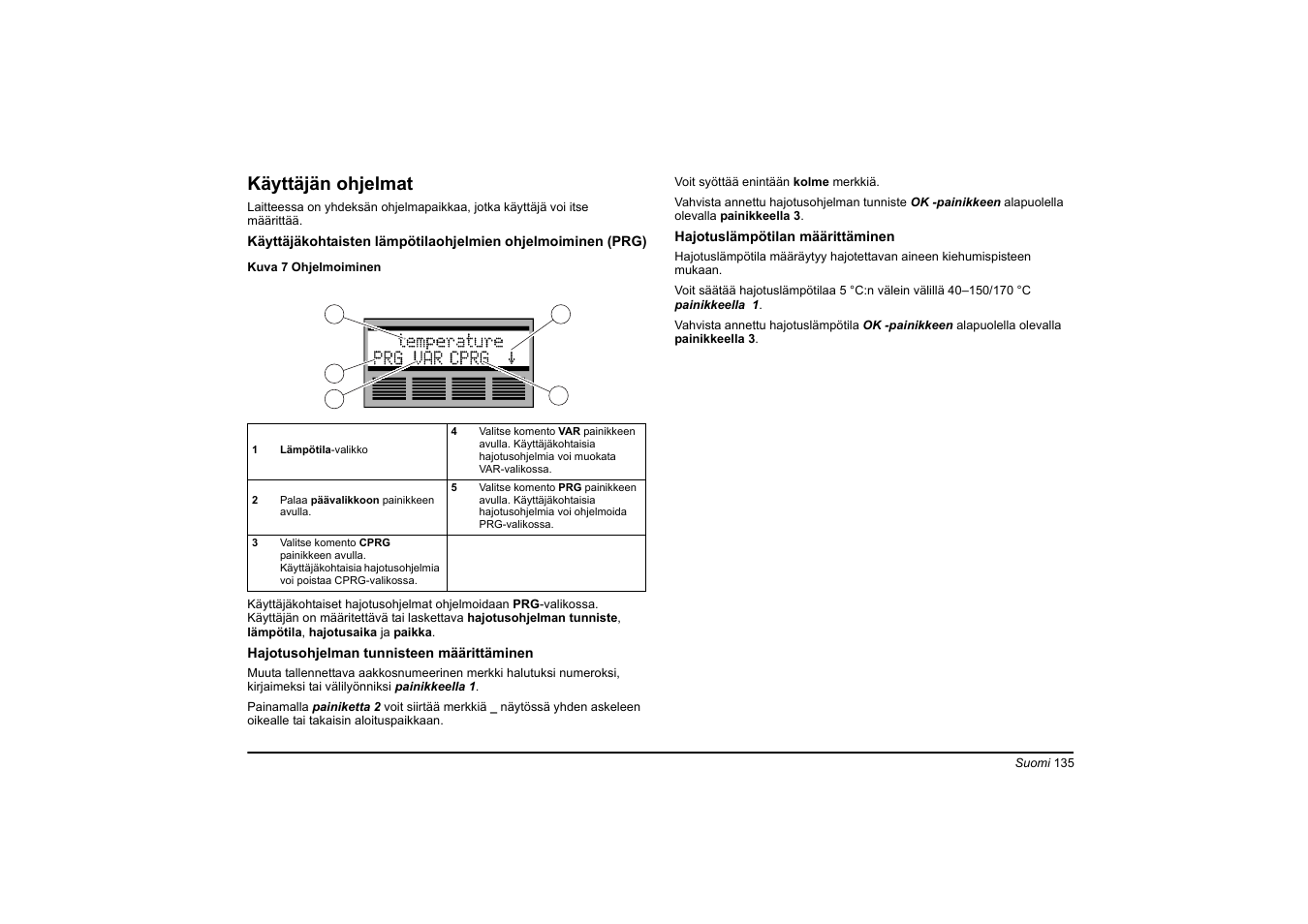 Käyttäjän ohjelmat | Hach-Lange HT 200 S User Manual | Page 135 / 402