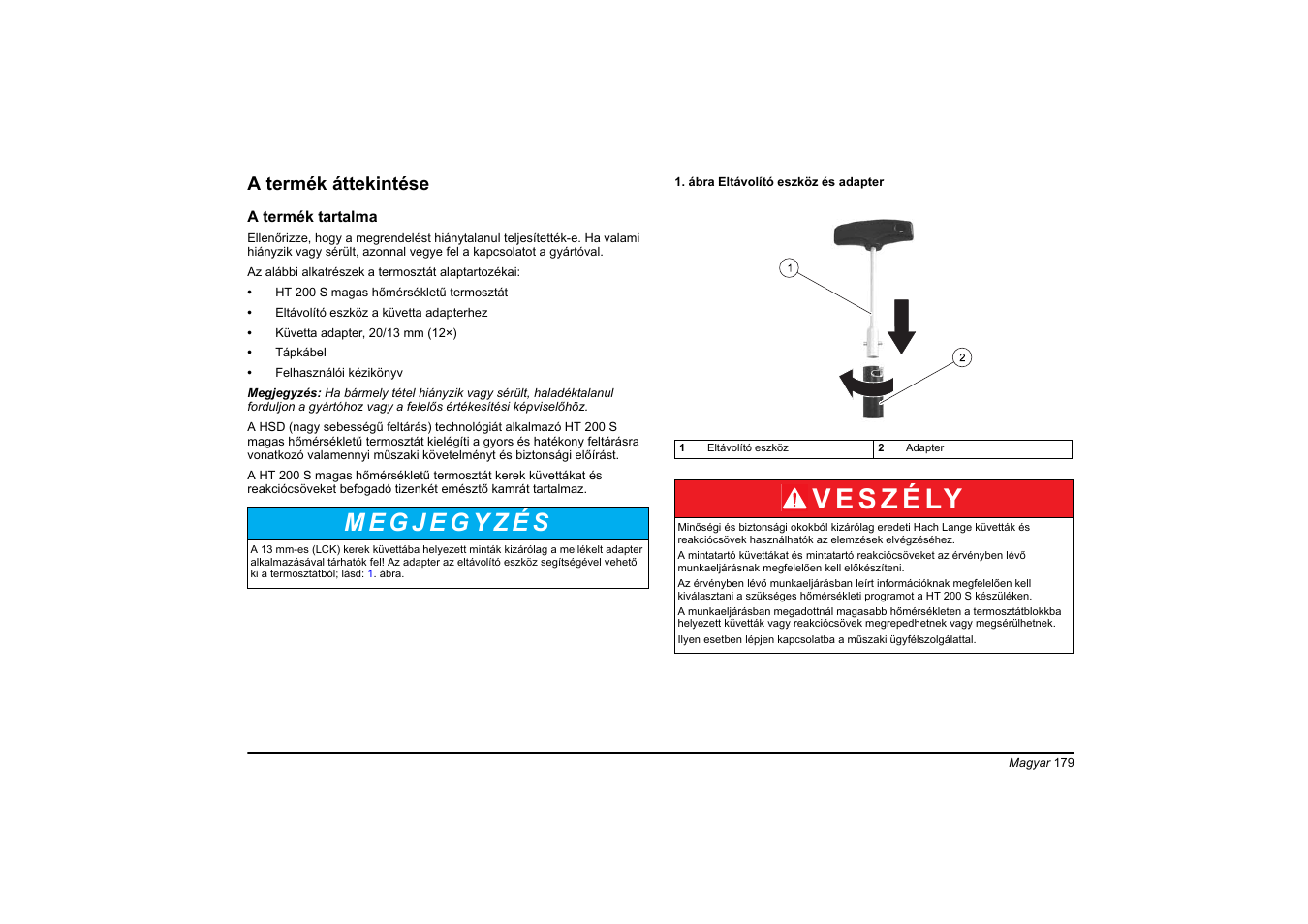 A termék áttekintése | Hach-Lange HT 200 S User Manual | Page 179 / 402