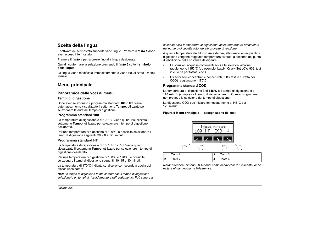 Scelta della lingua, Menu principale | Hach-Lange HT 200 S User Manual | Page 200 / 402