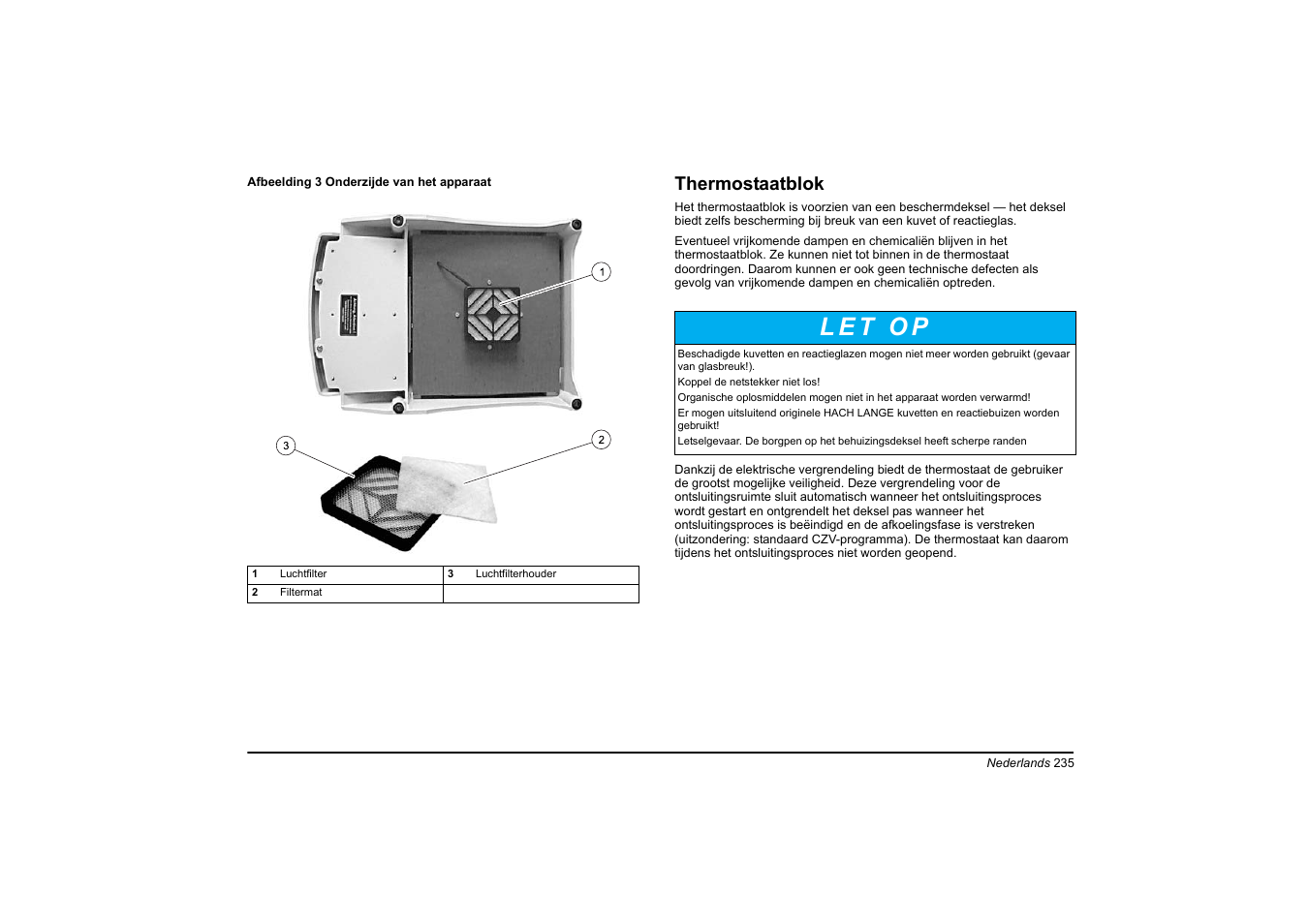 Thermostaatblok | Hach-Lange HT 200 S User Manual | Page 235 / 402
