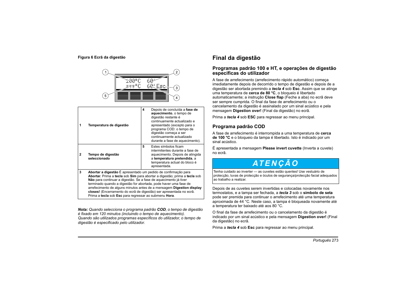 Final da digestão | Hach-Lange HT 200 S User Manual | Page 273 / 402