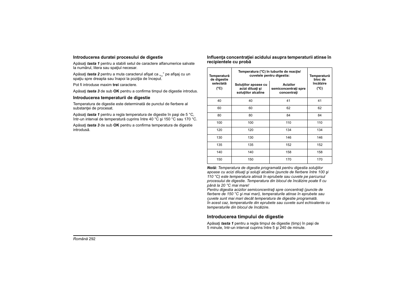 Introducerea timpului de digestie | Hach-Lange HT 200 S User Manual | Page 292 / 402