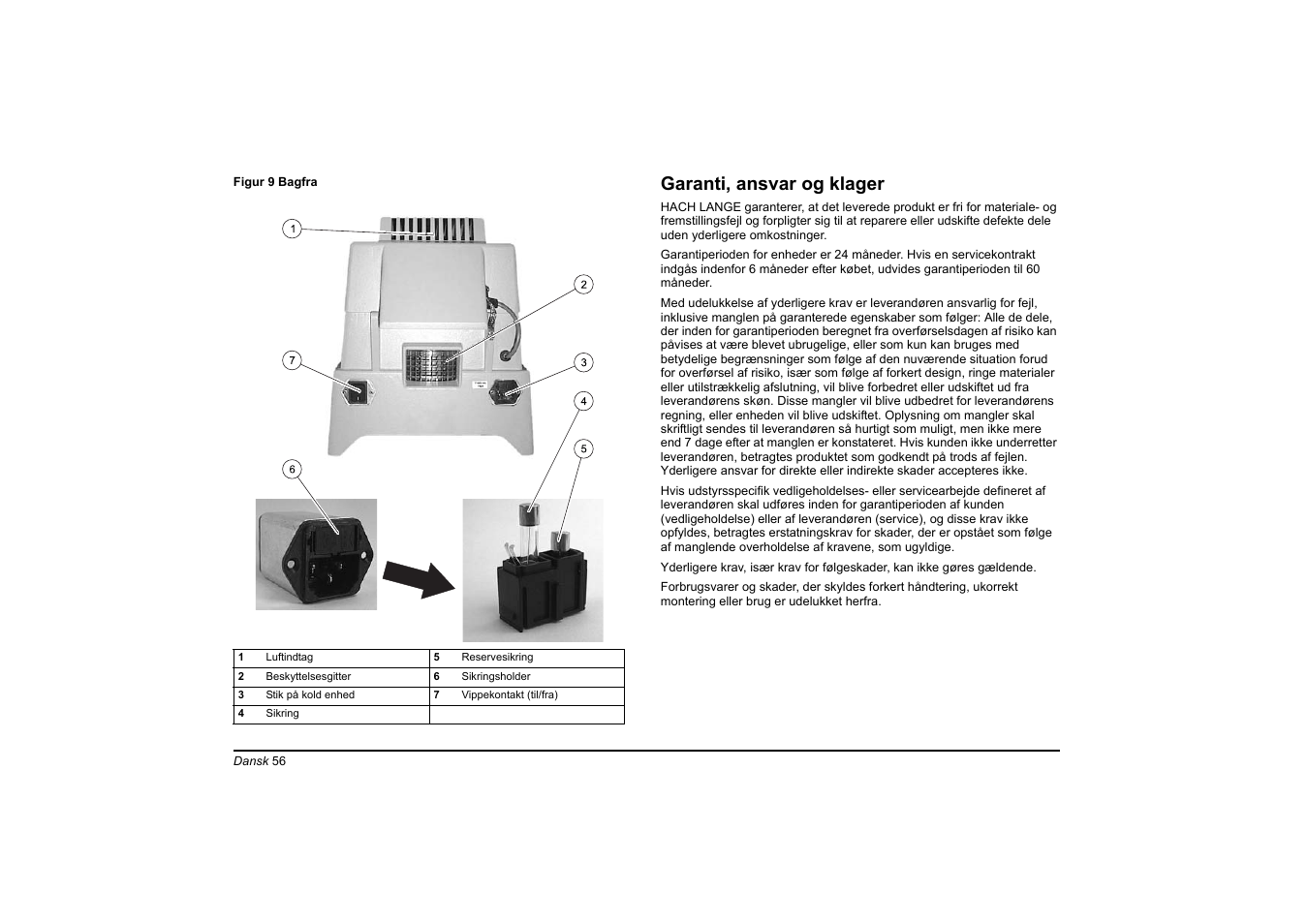 Garanti, ansvar og klager | Hach-Lange HT 200 S User Manual | Page 56 / 402