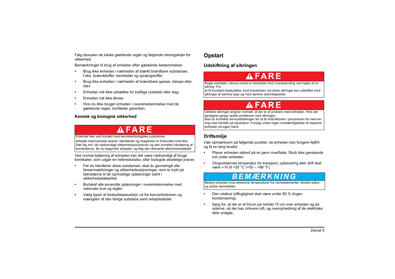 Fa r e | Hach-Lange LT20 User Manual | Page 5 / 89