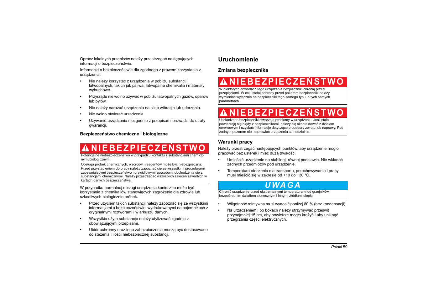 U wa g a | Hach-Lange LT20 User Manual | Page 59 / 89