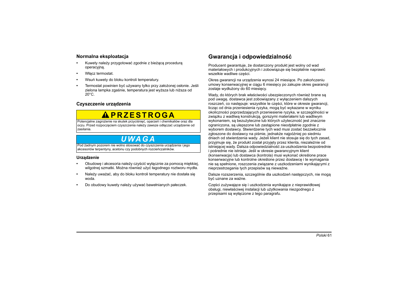 U wa g a | Hach-Lange LT20 User Manual | Page 61 / 89