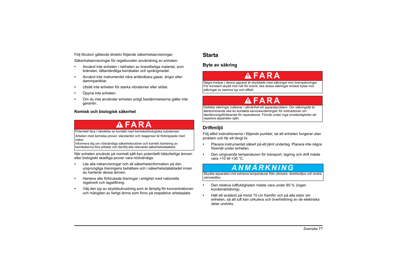Fa r a | Hach-Lange LT20 User Manual | Page 77 / 89