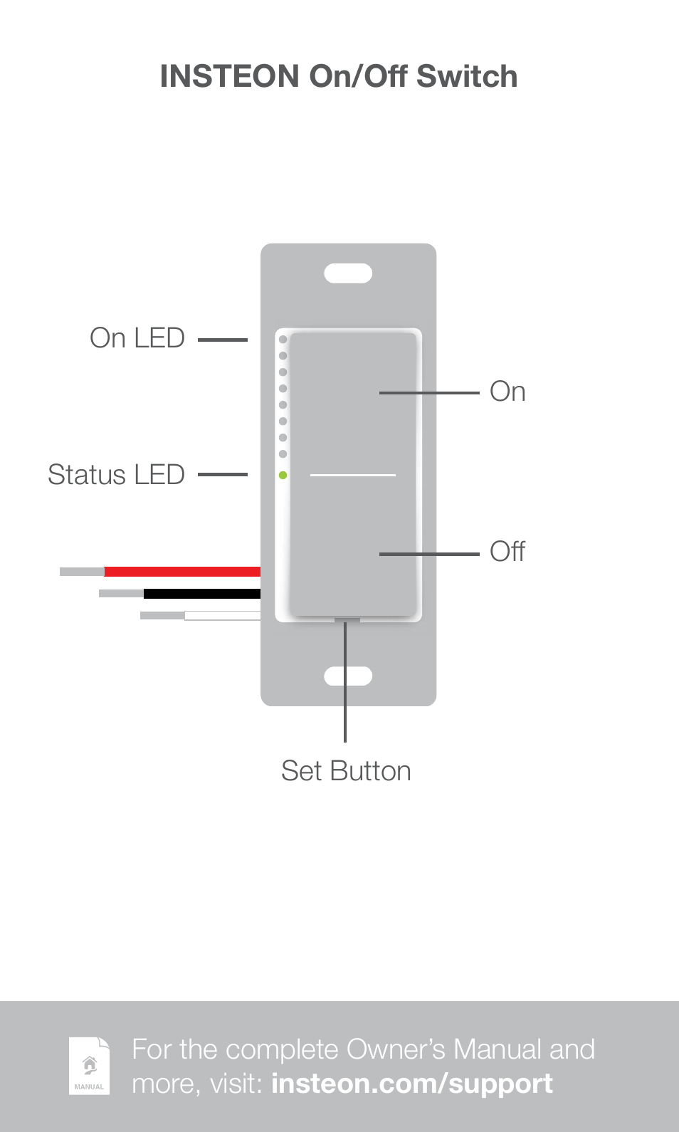 INSTEON SwitchLinc Relay (Dual-Band) (2477S) Quick Start User Manual | Page 2 / 12