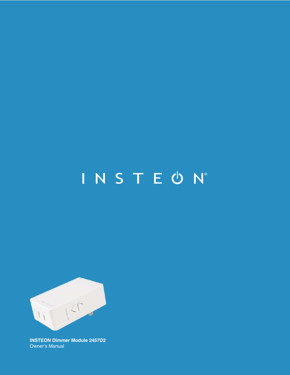 INSTEON LampLinc Dimmer Module (Dual-Band) (2457D2) Manual User Manual | 33 pages