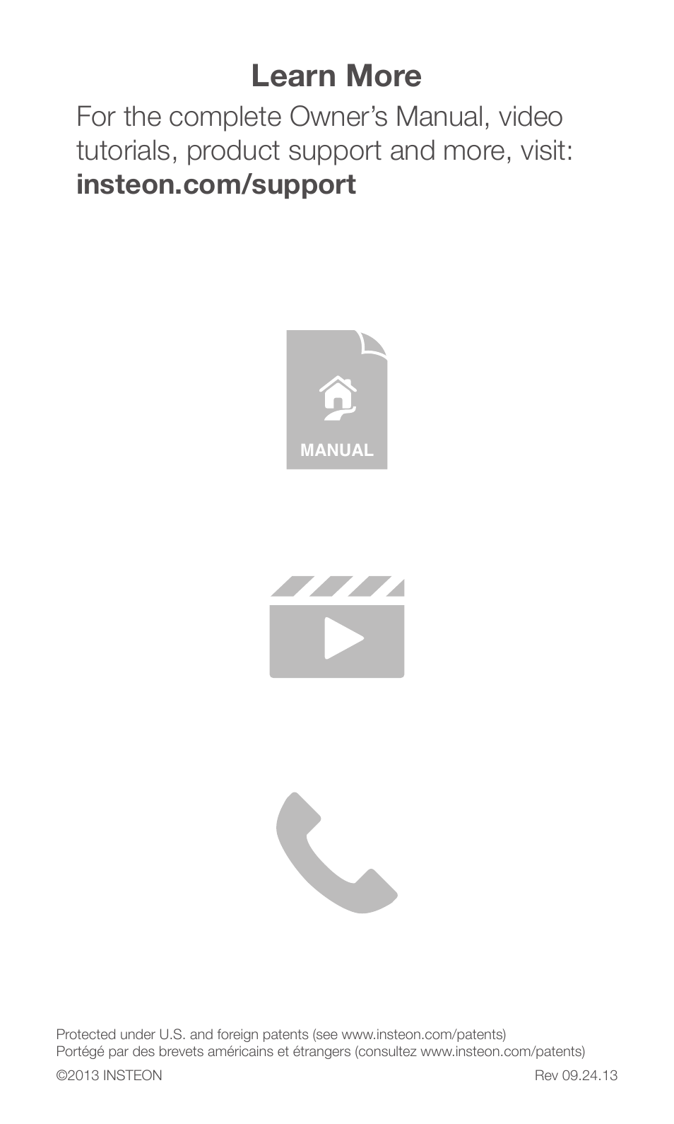 Learn more | INSTEON On/Off Module (Dual-Band) (2635-222) Quick Start User Manual | Page 8 / 8