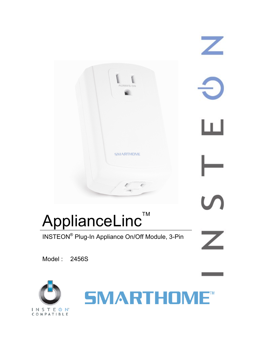 INSTEON ApplianceLinc (2456S3) Manual User Manual | 12 pages