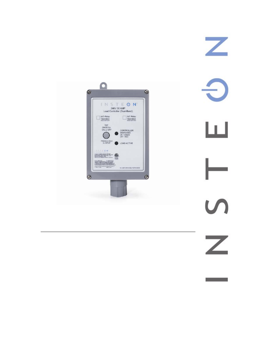 INSTEON Load Controller 220V / 240V 30 Amp, N/O and N/C (2477SA1, 2477SA2) Manual User Manual | 14 pages