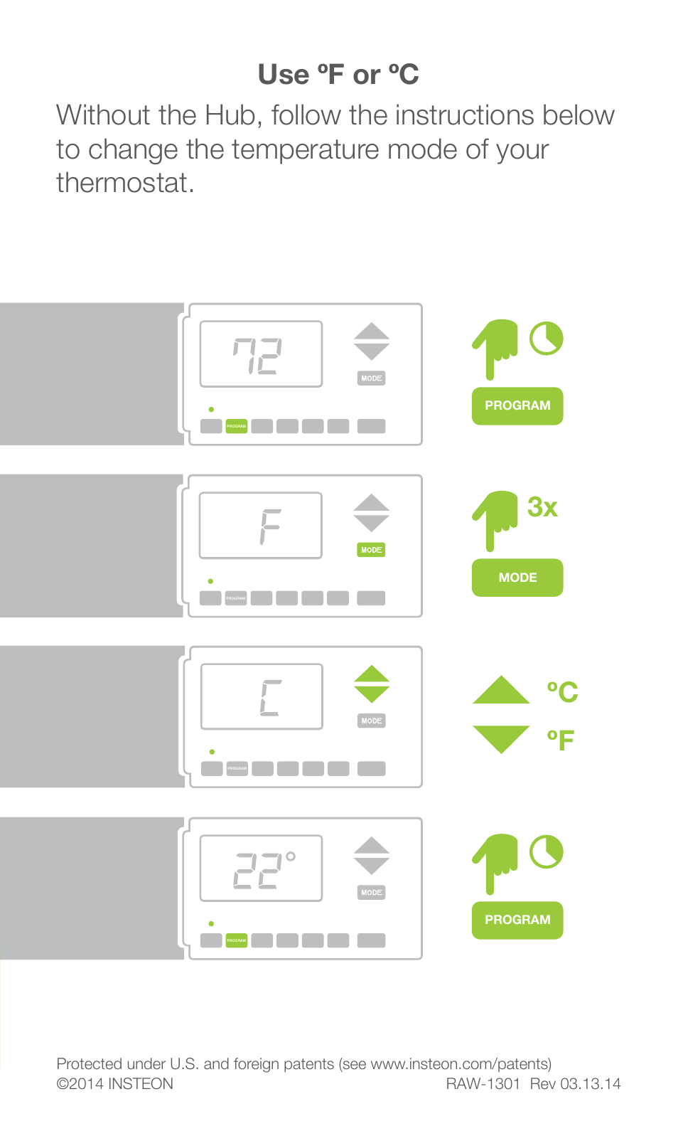 INSTEON Thermostat with Humidity (2441TH) Quick Start User Manual | Page 12 / 12