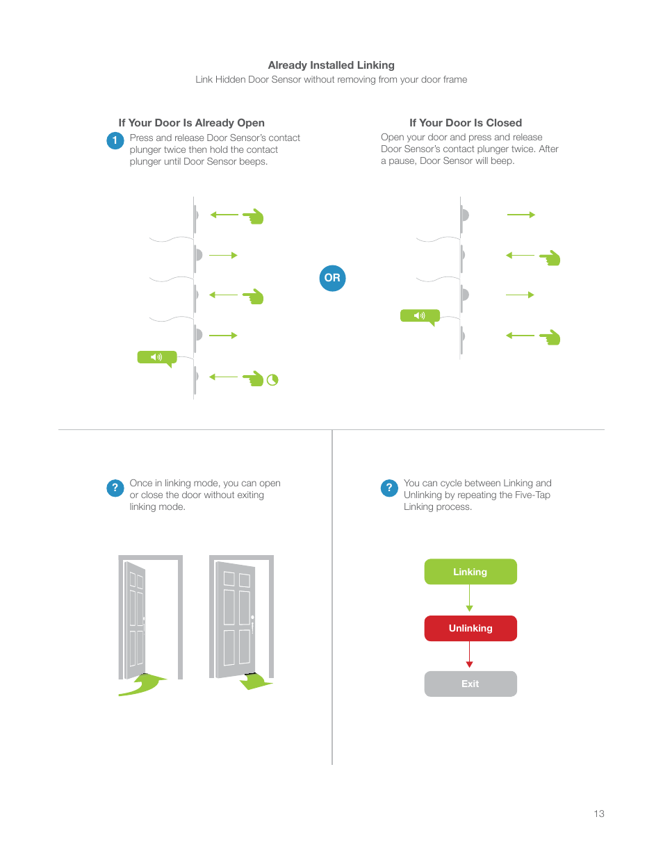 Already installed linking | INSTEON Hidden Door Sensor (2845-222) Manual User Manual | Page 13 / 35