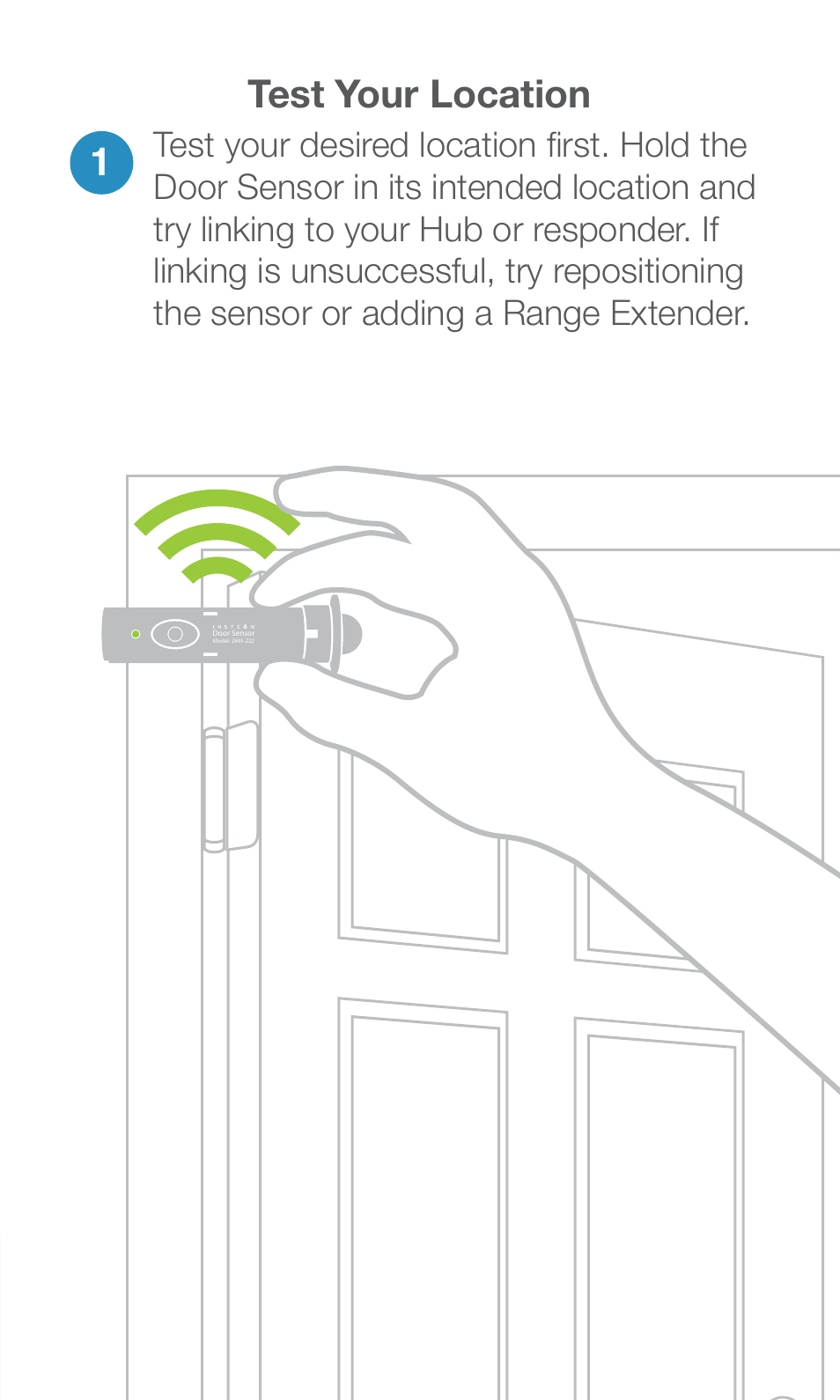 Test your location | INSTEON Hidden Door Sensor (2845-222) Quick Start User Manual | Page 4 / 12