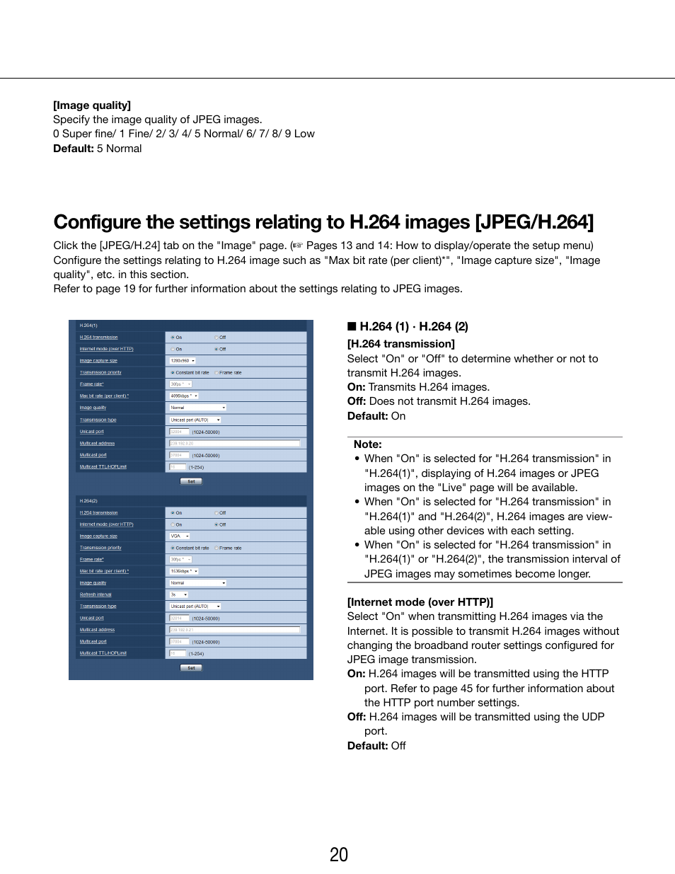 Panasonic WV-SP102 User Manual | Page 20 / 64