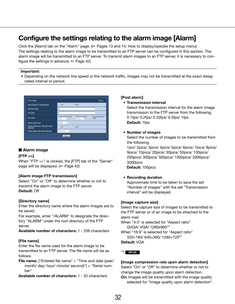 Panasonic WV-SP102 User Manual | Page 32 / 64