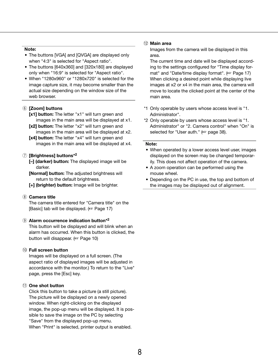 Panasonic WV-SP102 User Manual | Page 8 / 64