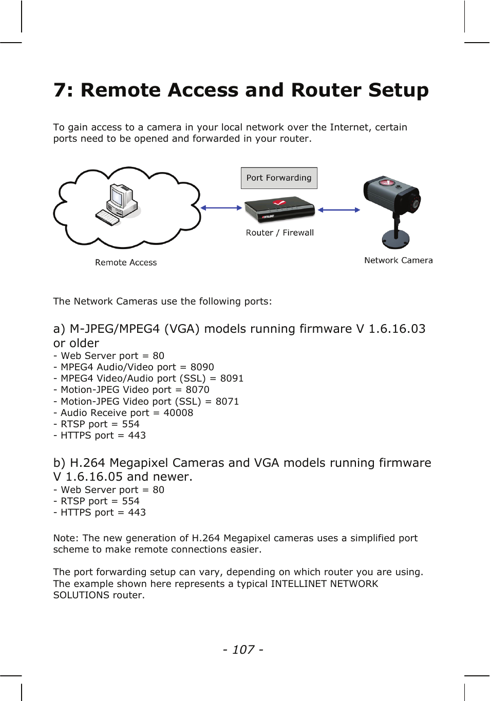 Remote access and router setup | INTELLINET NETWORK NSC15-WG User Manual User Manual | Page 107 / 115