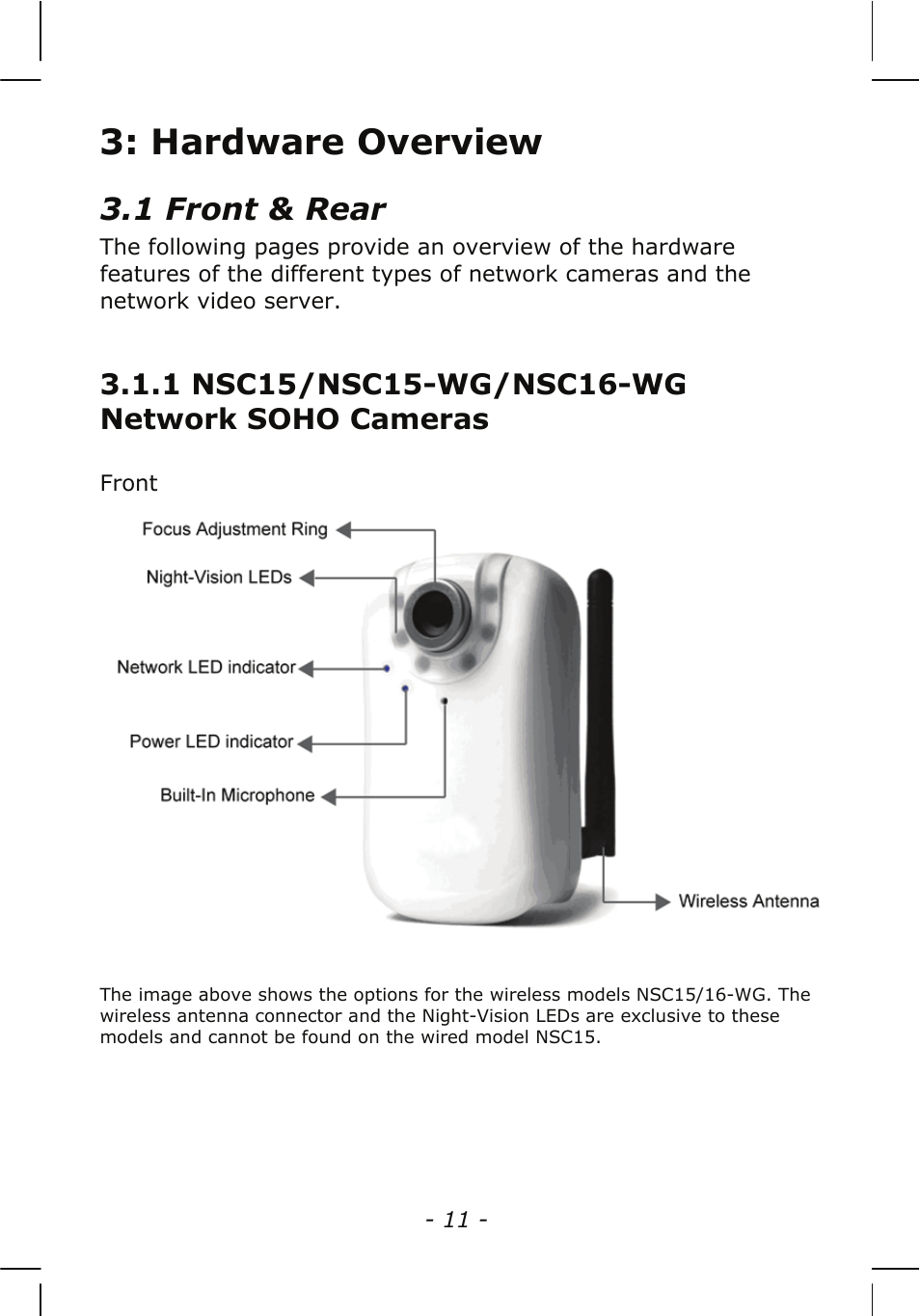 Hardware overview, 1 front & rear | INTELLINET NETWORK NSC15-WG User Manual User Manual | Page 11 / 115