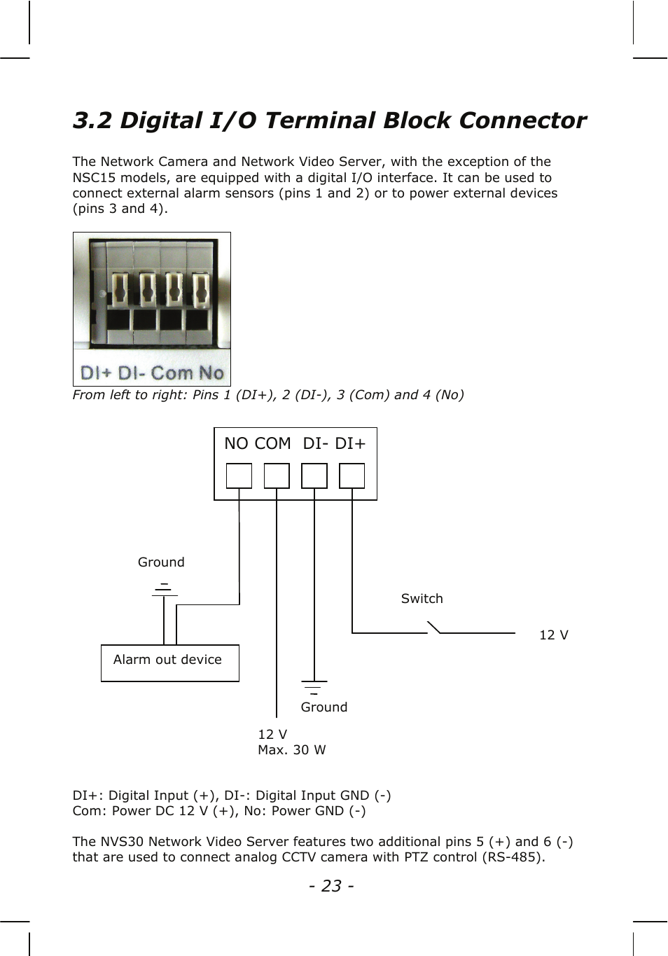2 digital i/o terminal block connector | INTELLINET NETWORK NSC15-WG User Manual User Manual | Page 23 / 115