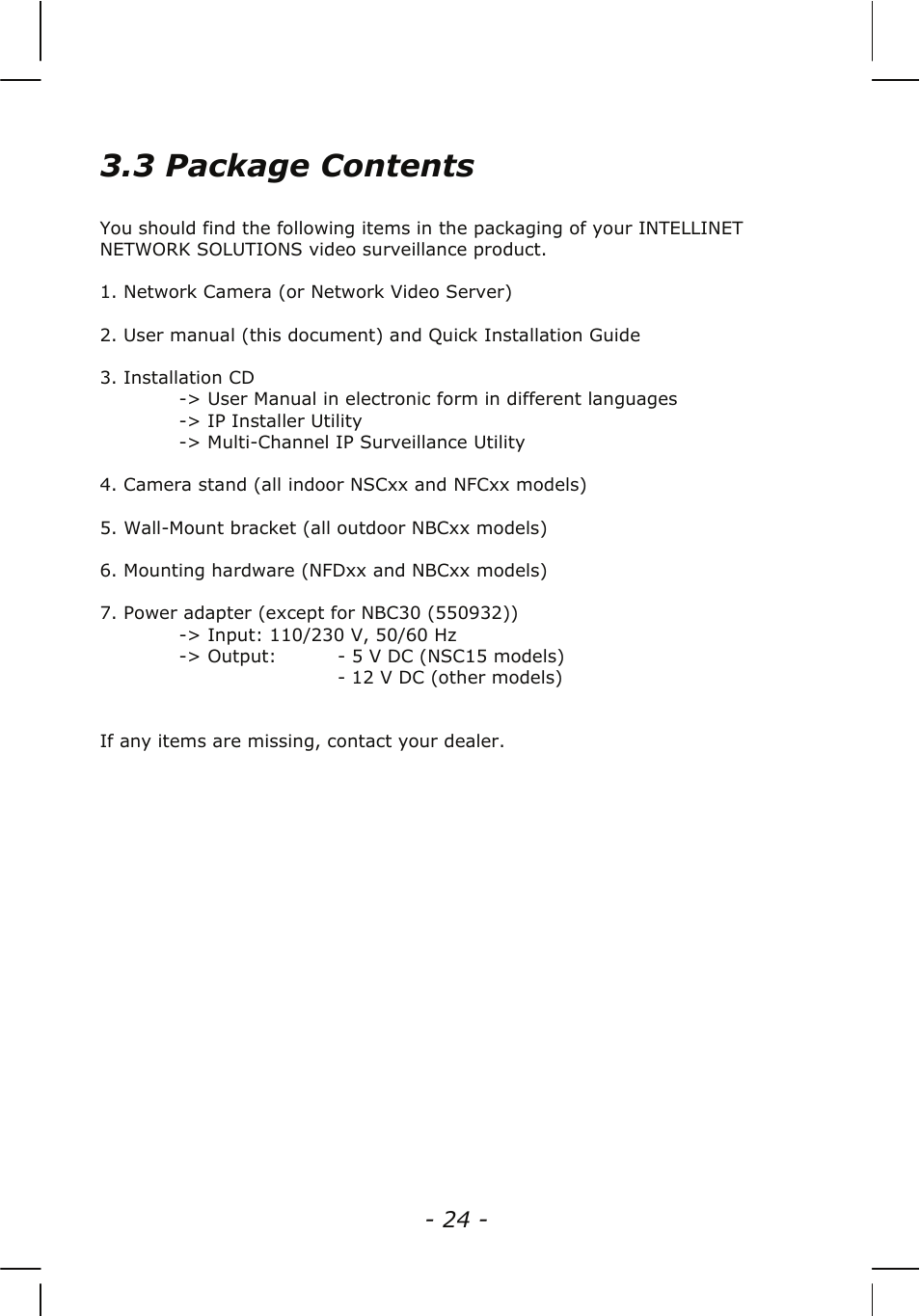 3 package contents | INTELLINET NETWORK NSC15-WG User Manual User Manual | Page 24 / 115