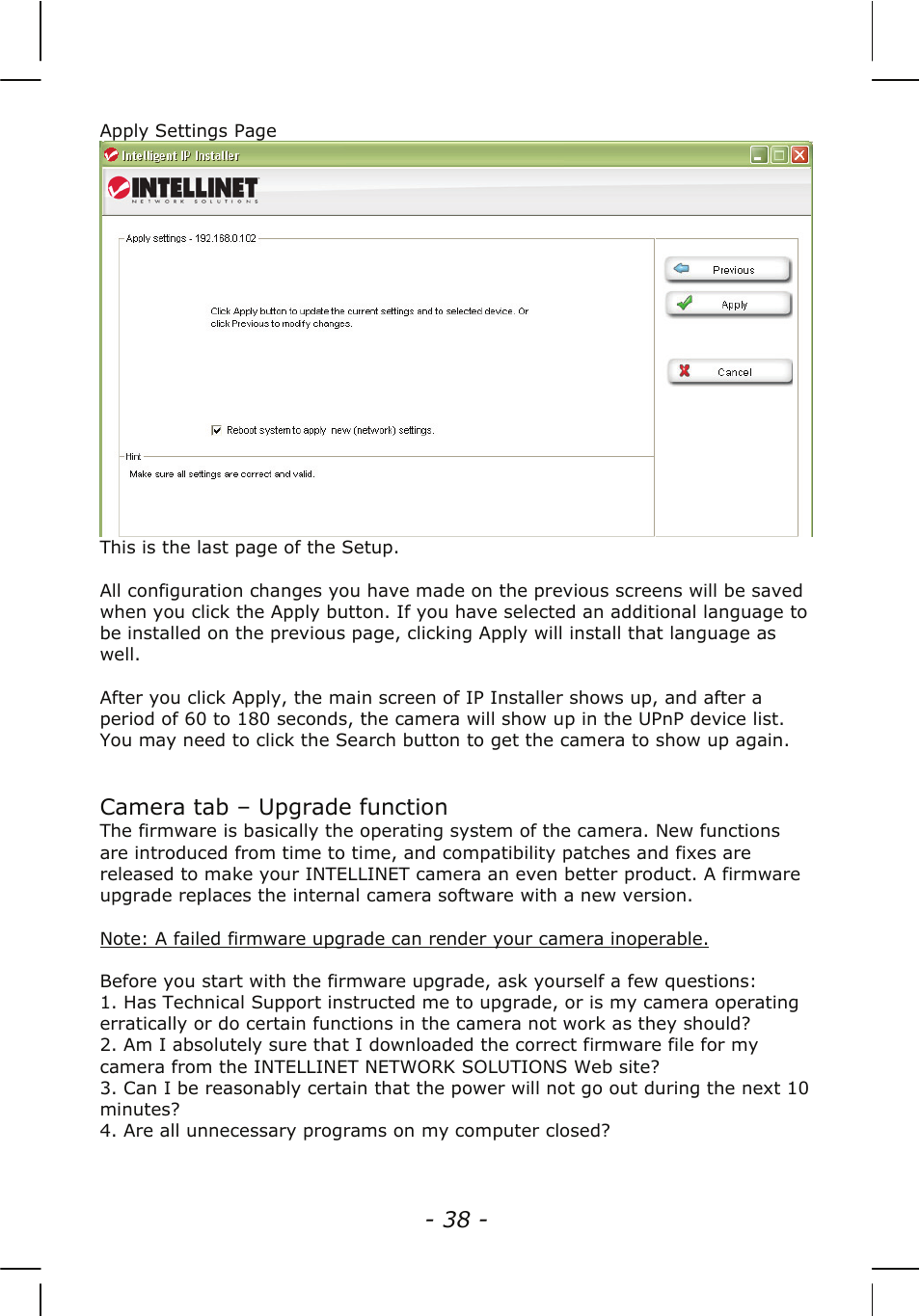 INTELLINET NETWORK NSC15-WG User Manual User Manual | Page 38 / 115