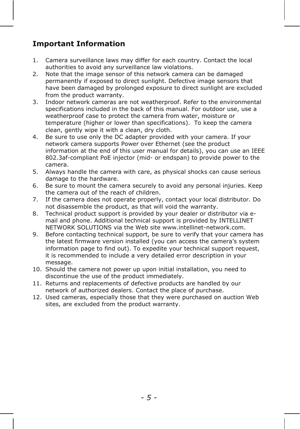 INTELLINET NETWORK NSC15-WG User Manual User Manual | Page 5 / 115