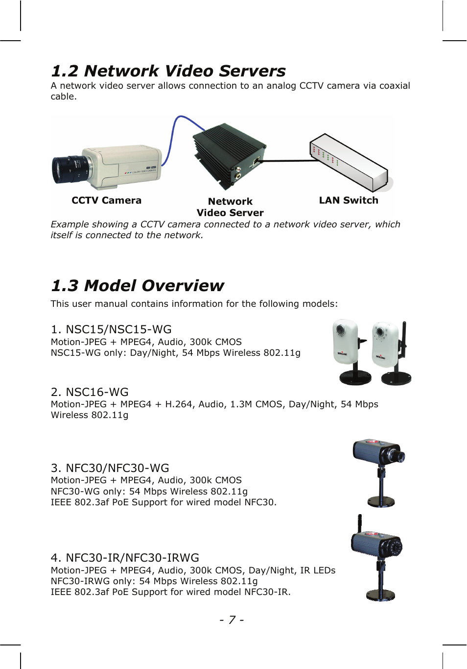 2 network video servers, 3 model overview | INTELLINET NETWORK NSC15-WG User Manual User Manual | Page 7 / 115