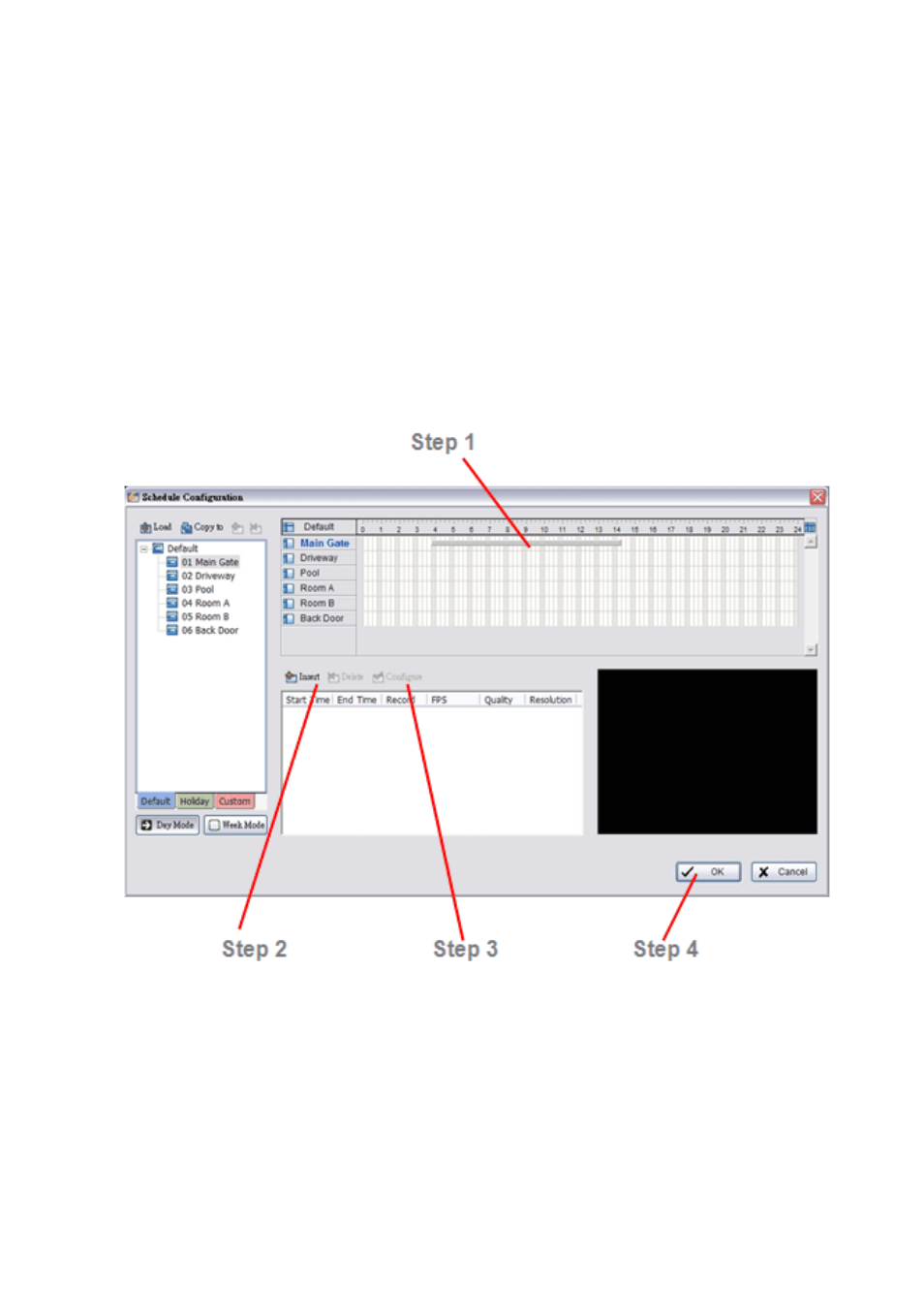 3 insert a new schedule manually | INTELLINET NETWORK IDC-767IR Video Surveillance Software Manual User Manual | Page 31 / 87