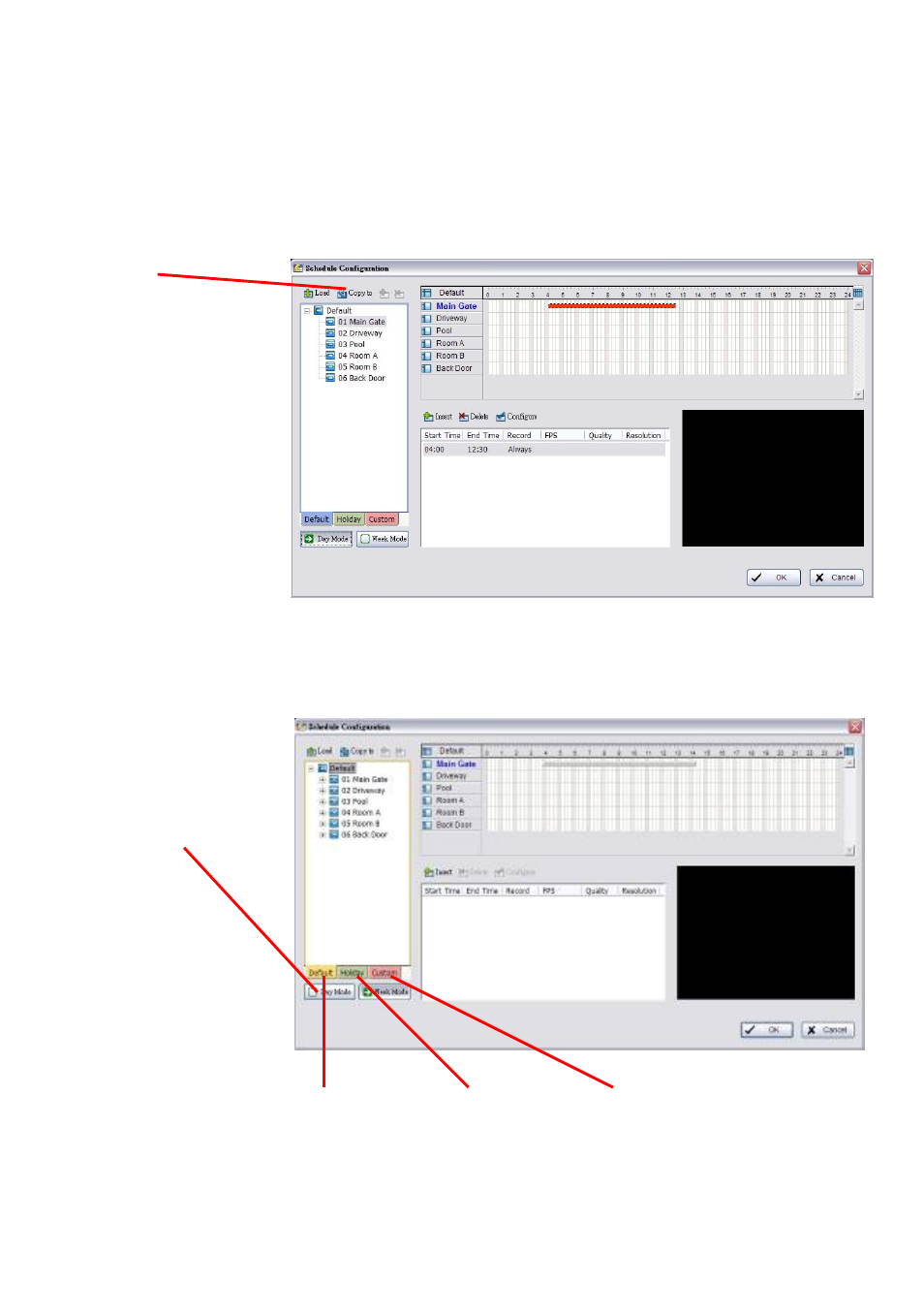 4 copy schedule, 5 week mode | INTELLINET NETWORK IDC-767IR Video Surveillance Software Manual User Manual | Page 32 / 87