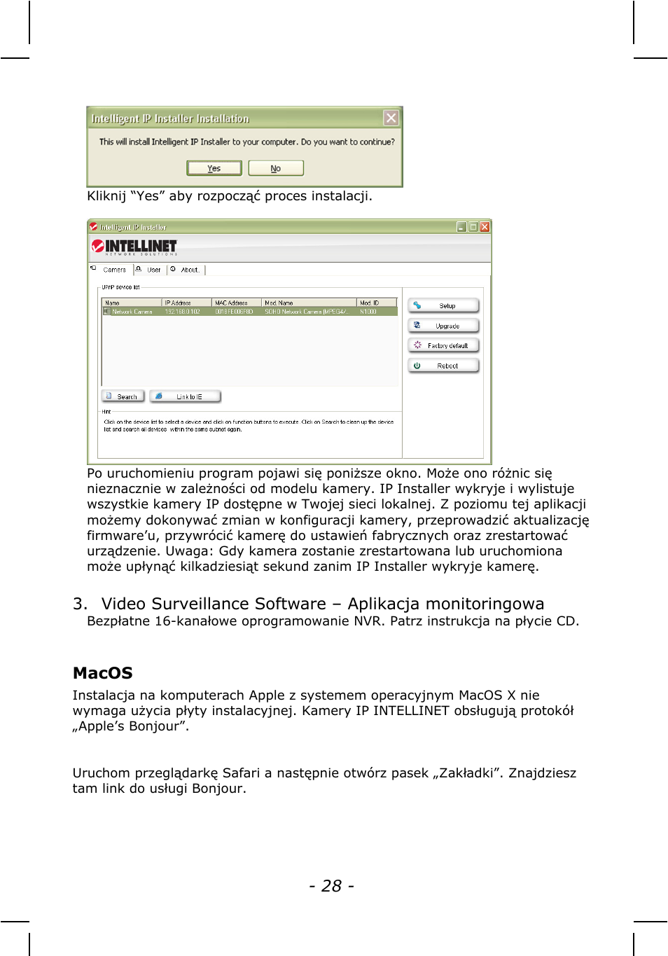 INTELLINET NETWORK IDC-767IR Quick Install Guide User Manual | Page 28 / 36