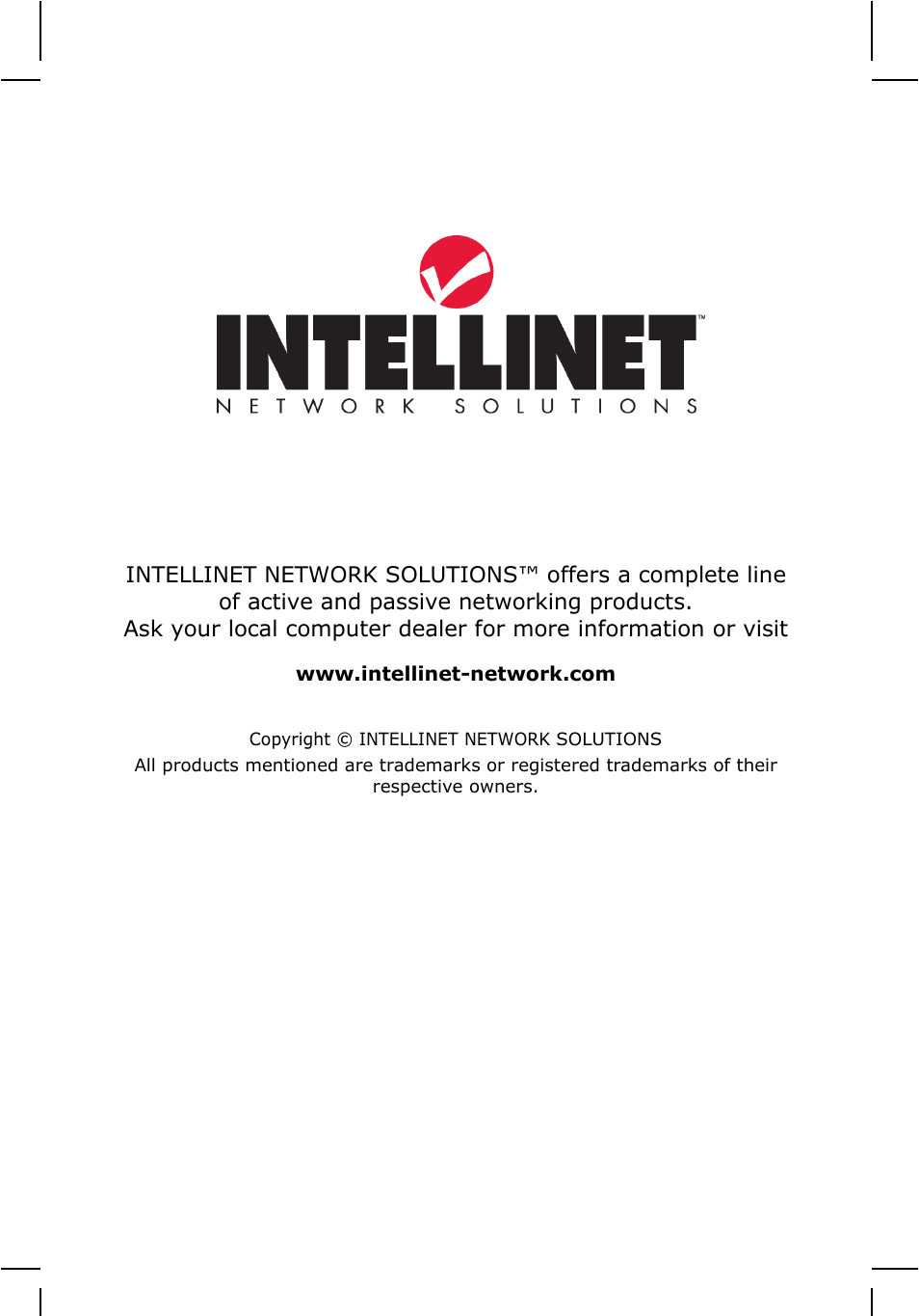 INTELLINET NETWORK IDC-767IR Quick Install Guide User Manual | Page 36 / 36