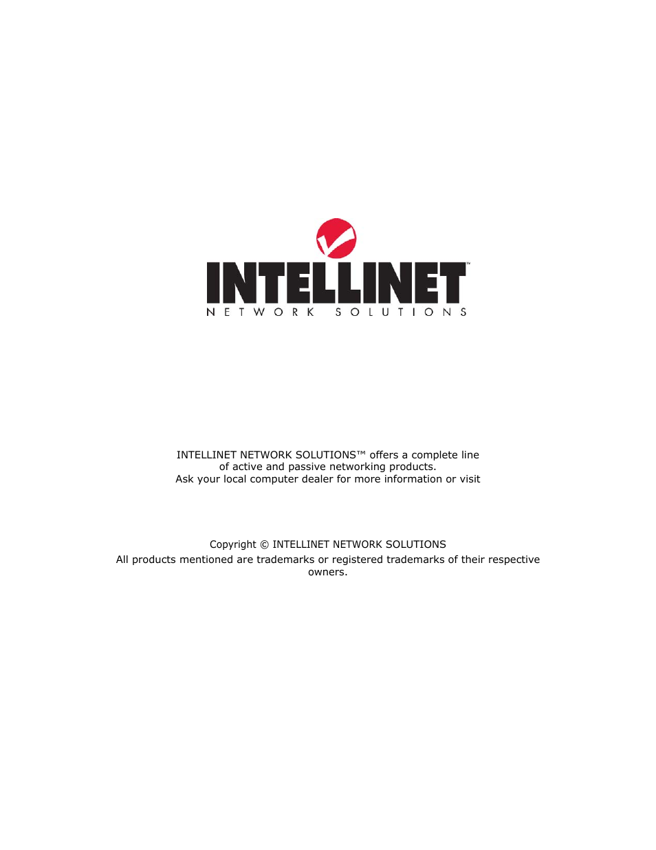 INTELLINET NETWORK IDC-767IR Hardware Installation Guide User Manual | Page 11 / 11