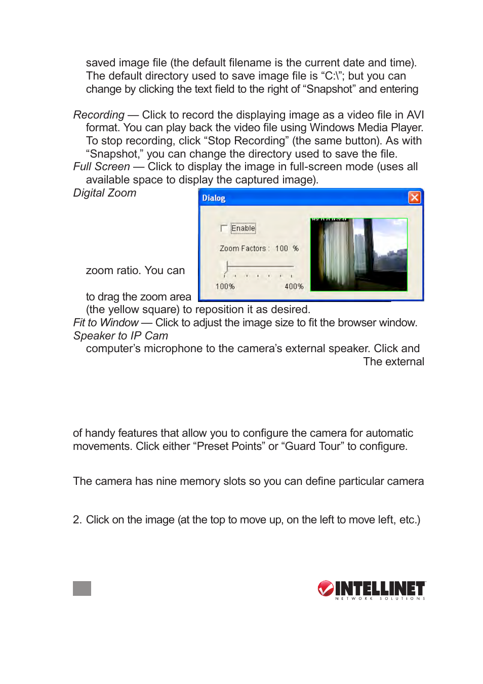 3 pan & tilt settings | INTELLINET NETWORK NSC18-WN User Manual User Manual | Page 20 / 60