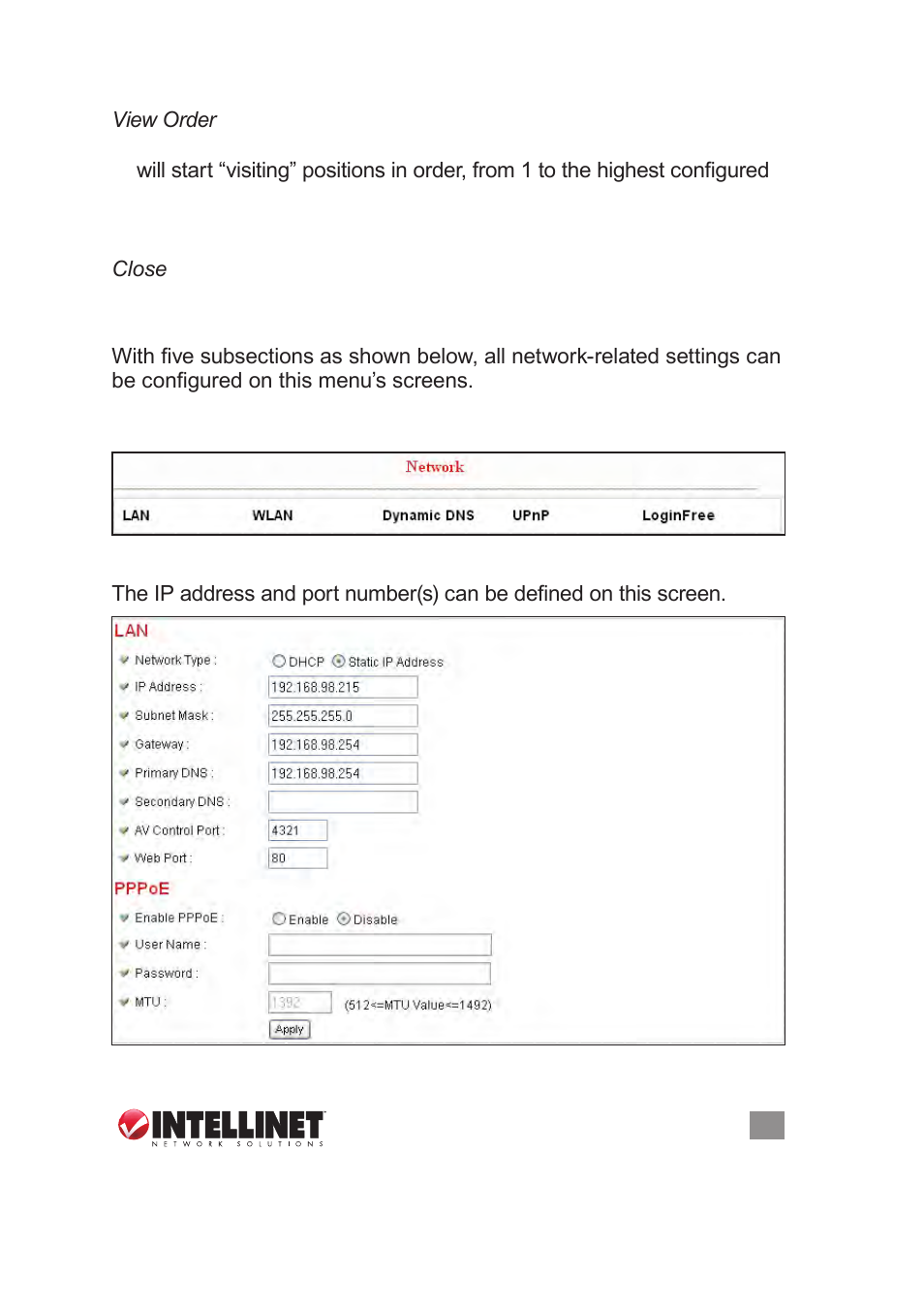 4 network settings, 1 lan | INTELLINET NETWORK NSC18-WN User Manual User Manual | Page 23 / 60