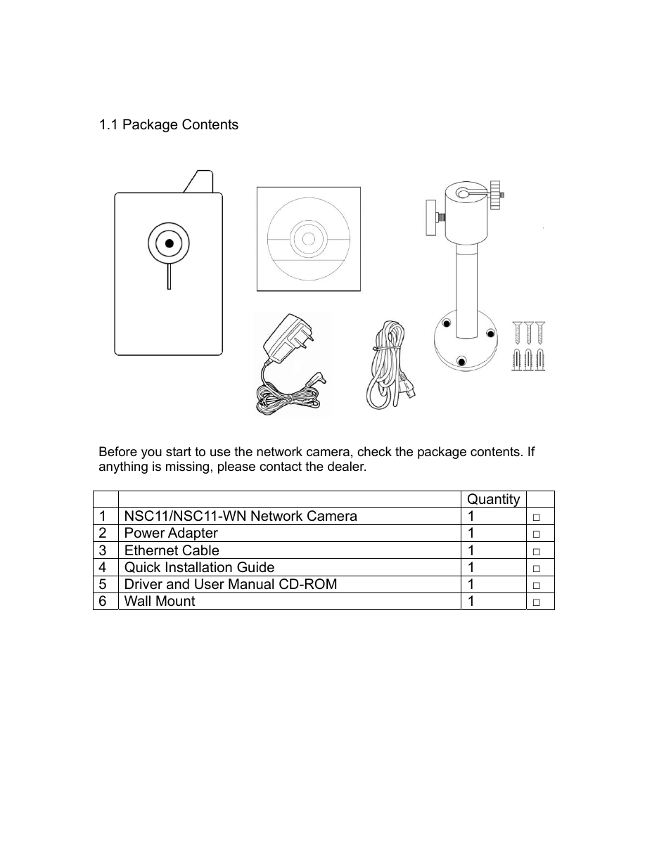 Chapter i: network camera overview | INTELLINET NETWORK NSC11-WN User Manual User Manual | Page 5 / 77